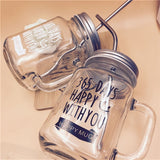 Mason Jar Mugs Classic Insulated Tumbler Water Bottle Metal lid