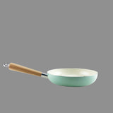enamel wood handle milk pot soup saucepan