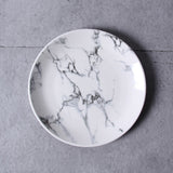 Marble pattern china Porcelain Dinner Dining Snacks Desserts Salad Fruit Plate Serving Dish Tableware Dinnerware Microwave safe