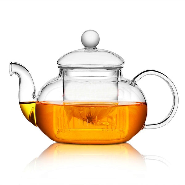 High quality Heat Resistant Glass Flower Tea Pot,