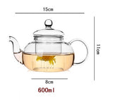 High quality Heat Resistant Glass Flower Tea Pot,