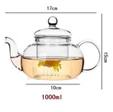 High quality Heat Resistant Glass Flower Tea Pot,