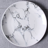 Marble pattern china Porcelain Dinner Dining Snacks Desserts Salad Fruit Plate Serving Dish Tableware Dinnerware Microwave safe