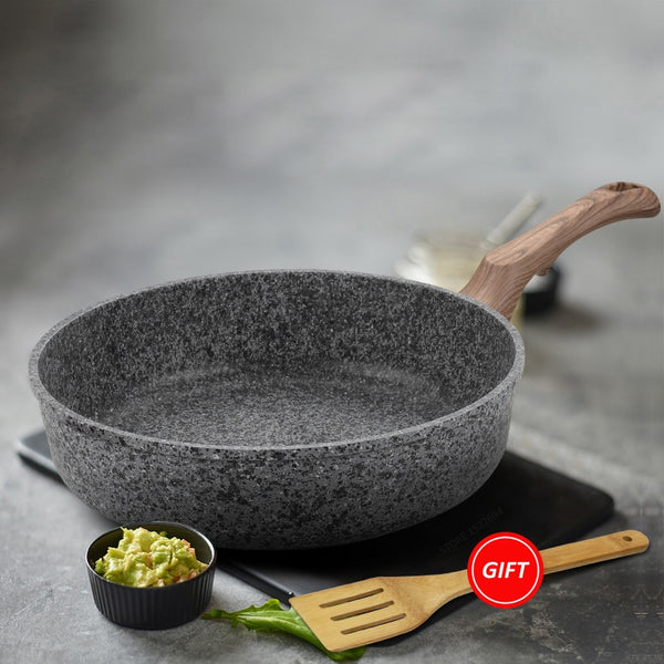 Kitchen Frying Pan without Lid Nonstick Stone