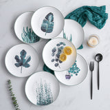 green plants porcelain Dinner Plate 8 inch tableware