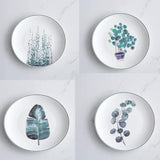 green plants porcelain Dinner Plate 8 inch tableware
