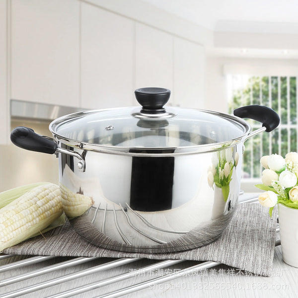 Double Bottom Soup Pot Nonmagnetic Cooking Multi-purpose Cookware