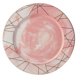 European Style Gold Wire Marble Plates Ceramic Dinner
