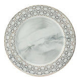 European Style Gold Wire Marble Plates Ceramic Dinner