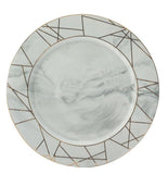 European Style Gold Wire Marble Plates Ceramic Dinner