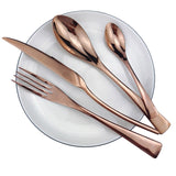 24piece Rainbow Black Flatware Cutlery Set