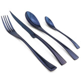 24piece Rainbow Black Flatware Cutlery Set