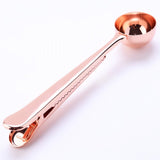 Urijk Multifunction  Kitchen Supplies Coffee Scoop With Clip Stainless Steel Tea Coffee Measuring Cup Coffee Scoop Spoon