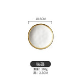 European Style Ceramic Gold Plate Retro Porcelain Tableware Set