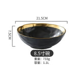 European Style Ceramic Gold Plate Retro Porcelain Tableware Set
