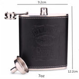 7oz Portable Stainless Steel Hip Flask Flagon Whiskey Wine Pot Bottle + Funnel + Cup Travel Tour Classic Drinkware