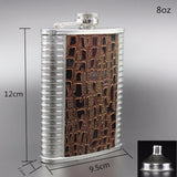 7oz Portable Stainless Steel Hip Flask Flagon Whiskey Wine Pot Bottle + Funnel + Cup Travel Tour Classic Drinkware