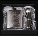 7oz Portable Stainless Steel Hip Flask Flagon Whiskey Wine Pot Bottle + Funnel + Cup Travel Tour Classic Drinkware