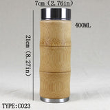 500ml Coffee Mugs Stainless Steel Tumbler Thermocup Drinking tea milk Thermos bamboo