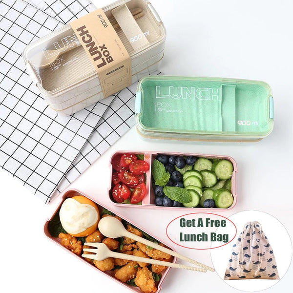 900ml Portable Healthy Material Lunch Box