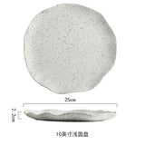 New Design Granite Pattern Ceramic Food Plate