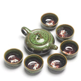 Ceramic Glaze Teacups Chinese Kung Fu Teaware Sets