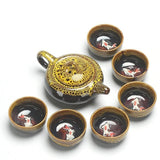 Ceramic Glaze Teacups Chinese Kung Fu Teaware Sets