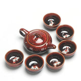 Ceramic Glaze Teacups Chinese Kung Fu Teaware Sets