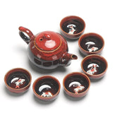 Ceramic Glaze Teacups Chinese Kung Fu Teaware Sets