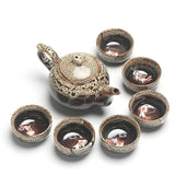 Ceramic Glaze Teacups Chinese Kung Fu Teaware Sets