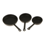 Dollhouse Miniature Metal Frying Pans Cooking