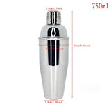 Stainless Bar Cocktail Shaker Set Barware Set Shaker Set with Wooden Rack