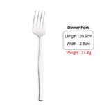 Stainless Steel Knife Dinner Fork Spoon Tableware