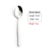 Stainless Steel Knife Dinner Fork Spoon Tableware