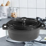 Dutch Ovens Enameled Cast Iron Covered Casserole Oval Mini Pot