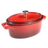 Dutch Ovens Enameled Cast Iron Covered Casserole Oval Mini Pot